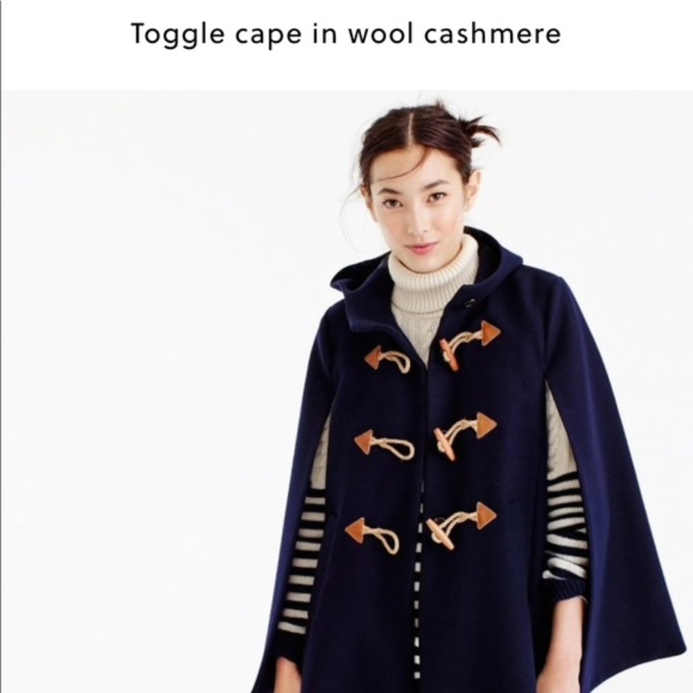 Toggle Cape In Wool Cashmere
